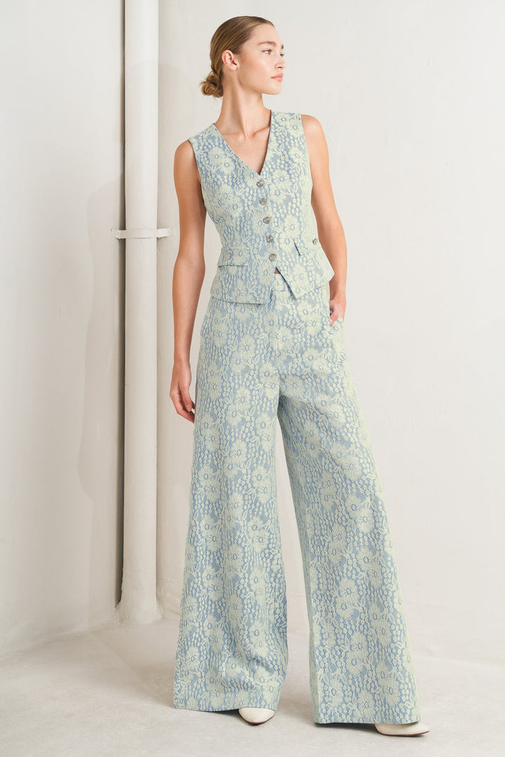 Easy Elegance Woven Lace Pants