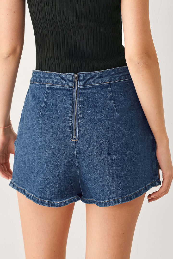 ASYMMETRIC DENIM SKORT Flying Tomato