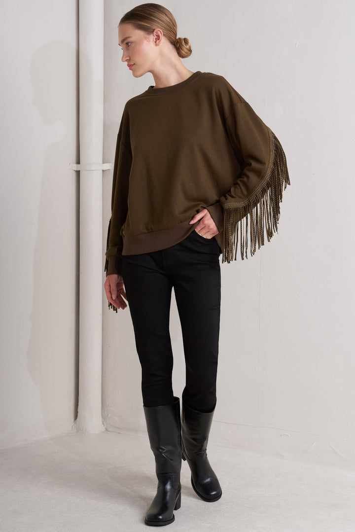 Fringe City Pullover Knit Top