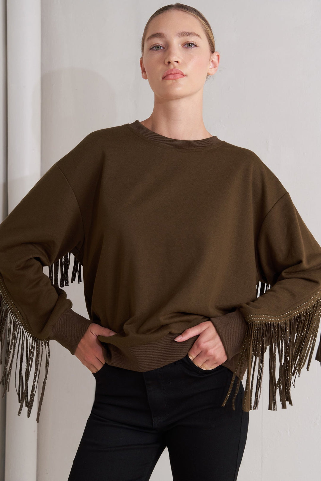 Fringe City Pullover Knit Top