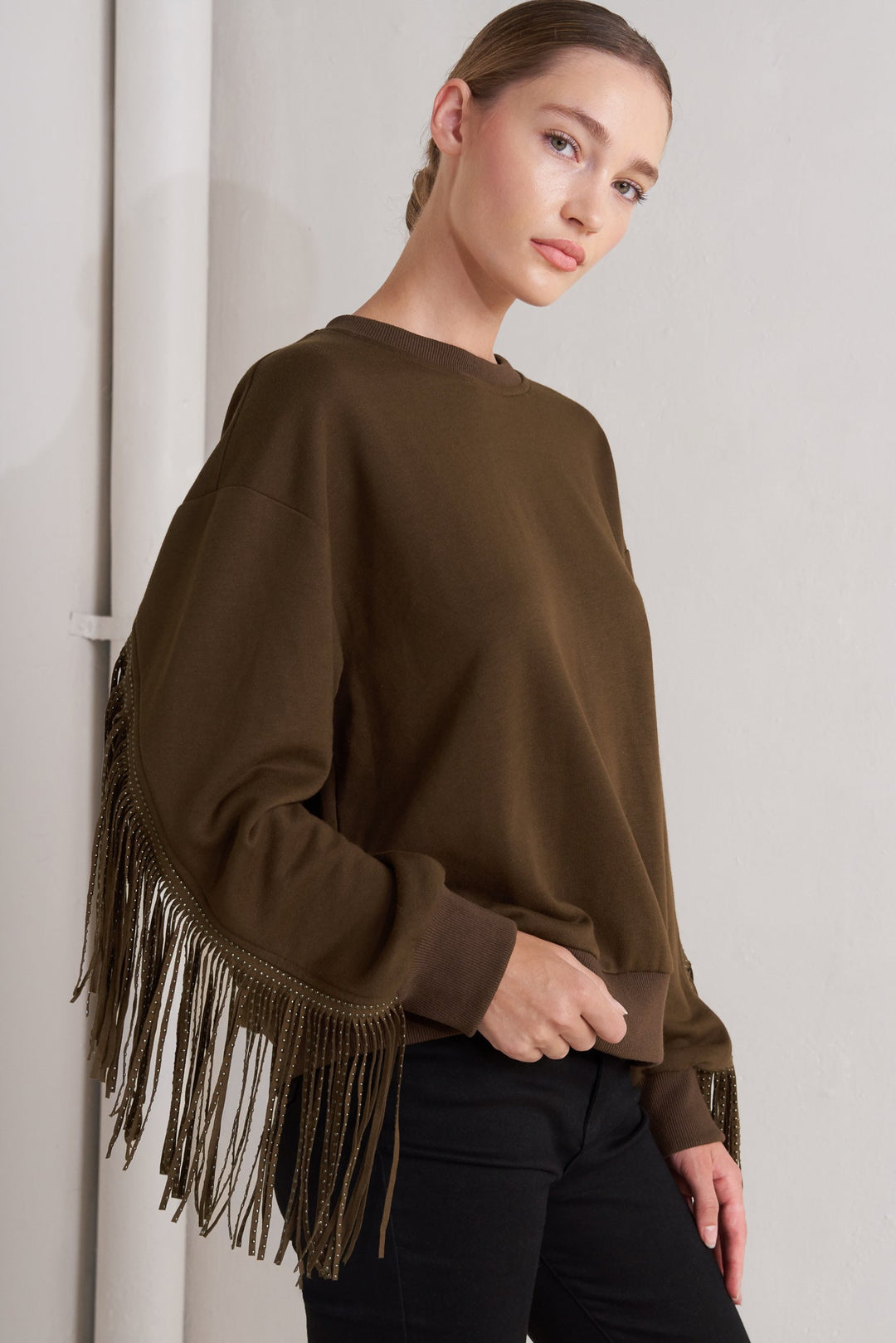 Fringe City Pullover Knit Top