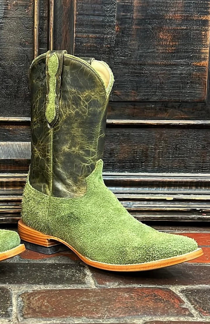 Men’s Cisco Cowboy Boots- Lobo (Green Roughout)