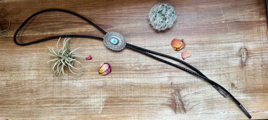 Golden Hill turquoise Bolo and Sterling silver The Bijoux FAB Jewelry
