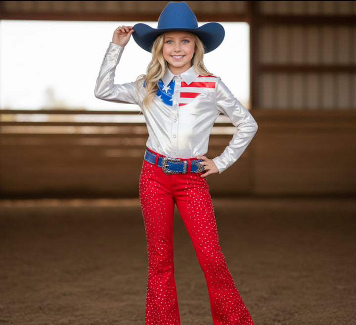 God's Country Girls Western Pearl Snap Rodeo Shirt