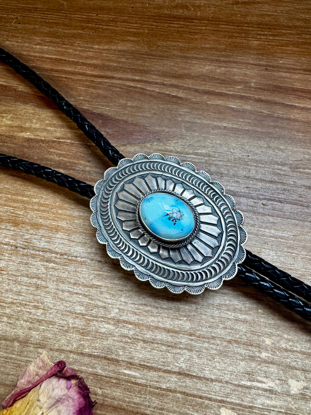 Golden Hill turquoise Bolo and Sterling silver The Bijoux FAB Jewelry