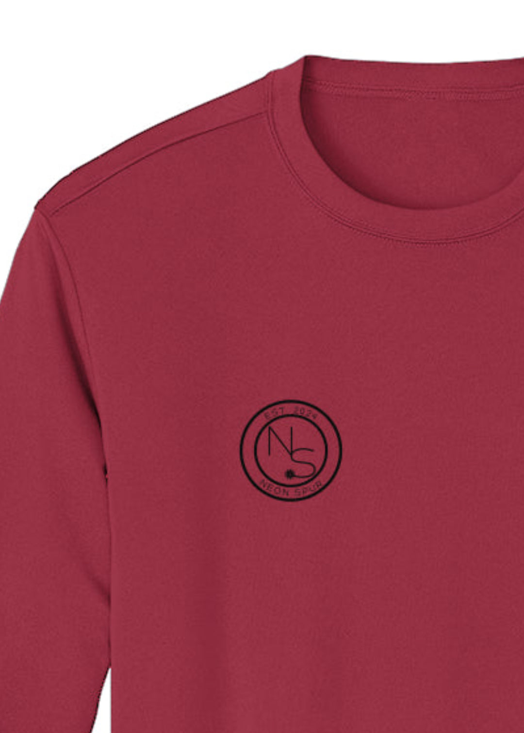 True Red Neon Spur Logo Sport-Tek Moisture-Wicking Long Sleeve Tee