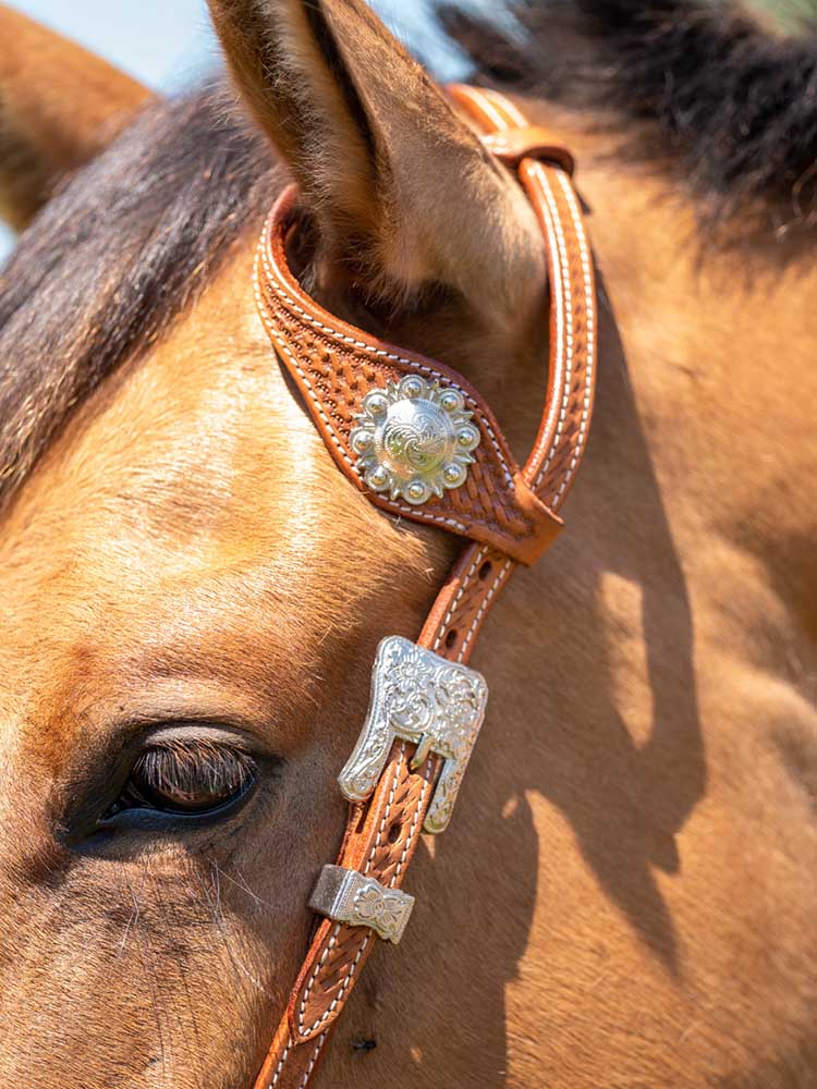 Millsboro One Ear Natural Chestnut Headstall Grewal Equestrian