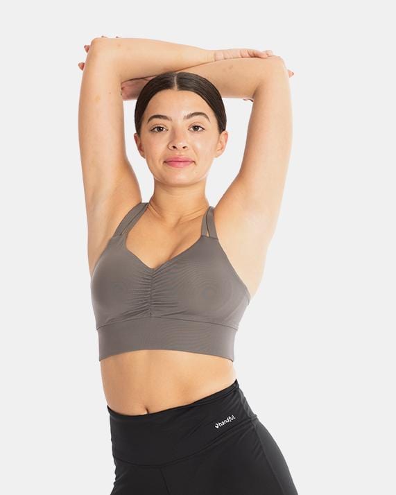 Double Down Bra – Magnetic Gray Handful