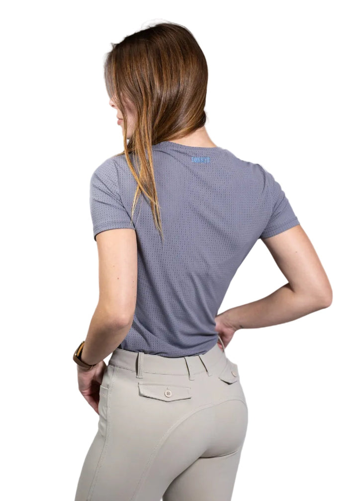 Equisite Hallie Perforated Short Sleeve Riding Shirt