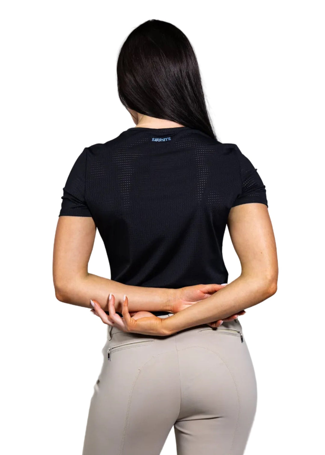 Equisite Hallie Perforated Short Sleeve Riding Shirt