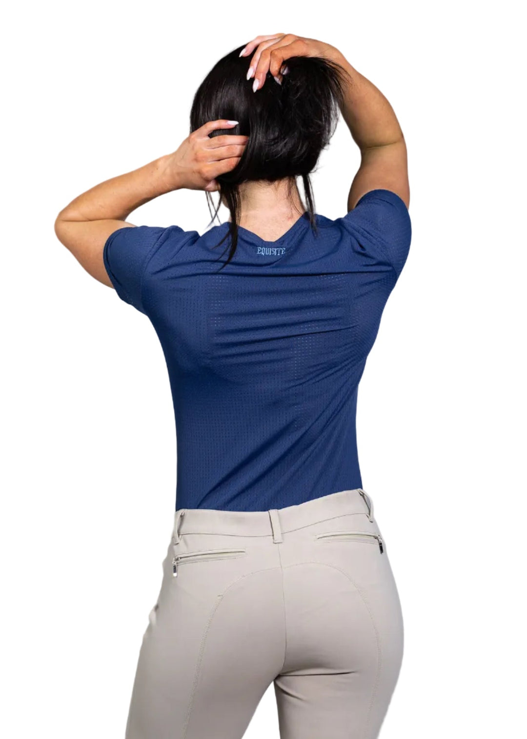 Equisite Hallie Perforated Short Sleeve Riding Shirt