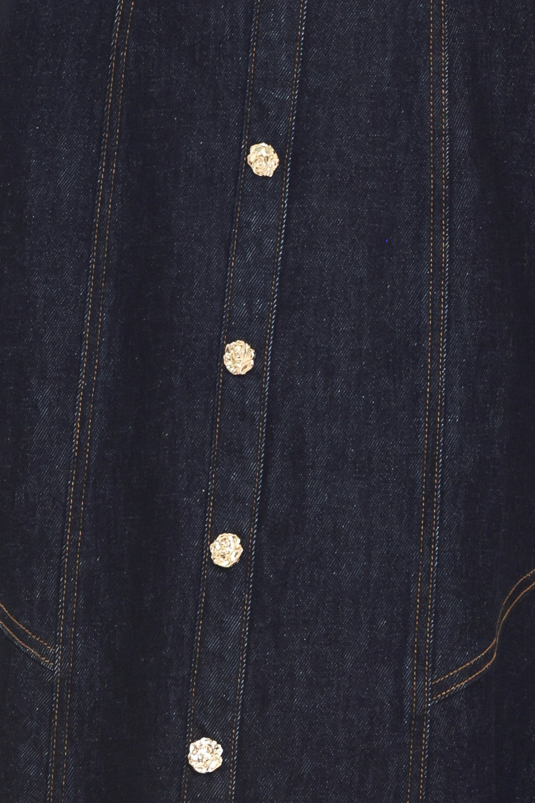 CHELSEA DENIM MIDI DRESS Flying Tomato