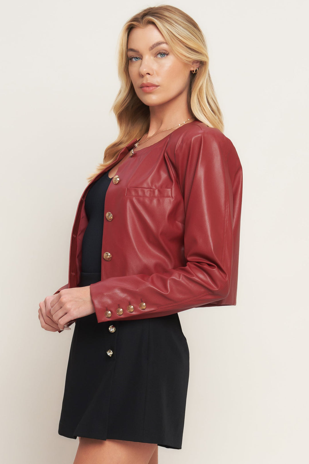 Tactical Grace Luxe Faux Leather Jacket