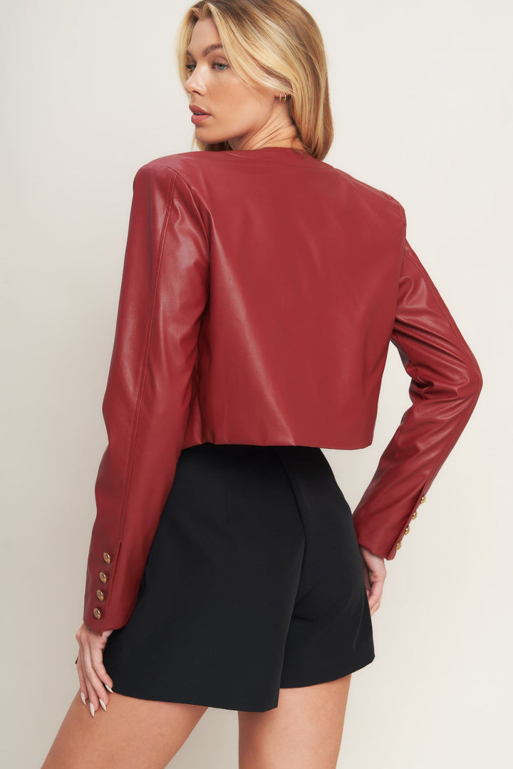 Tactical Grace Luxe Faux Leather Jacket