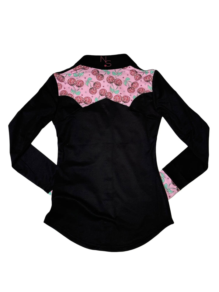 Cherry Groove Girls Western Pearl Snap Rodeo Shirt