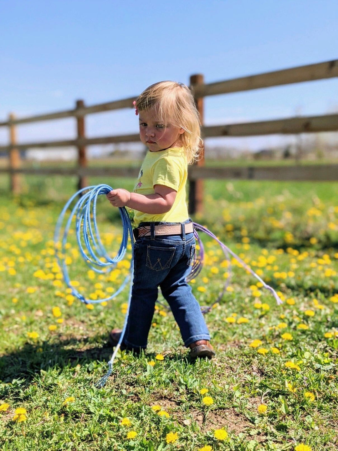 Kid's Saddle Tan Spider Combo Leather Belt