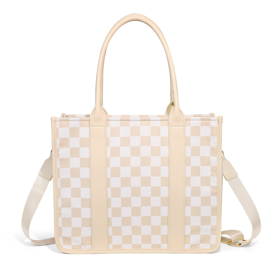 Dallas Checkered Tote Aili's Corner