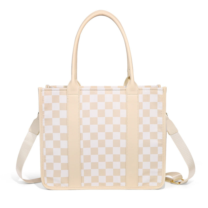 Dallas Checkered Tote Aili's Corner