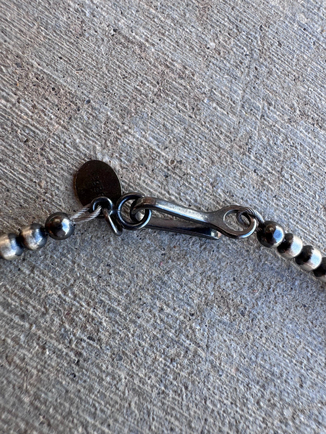 Handcrafted Fire Opal Collection & Sterling Silver Pearl 3-8mm Beaded Necklace -18" Nizhoni Traders LLC