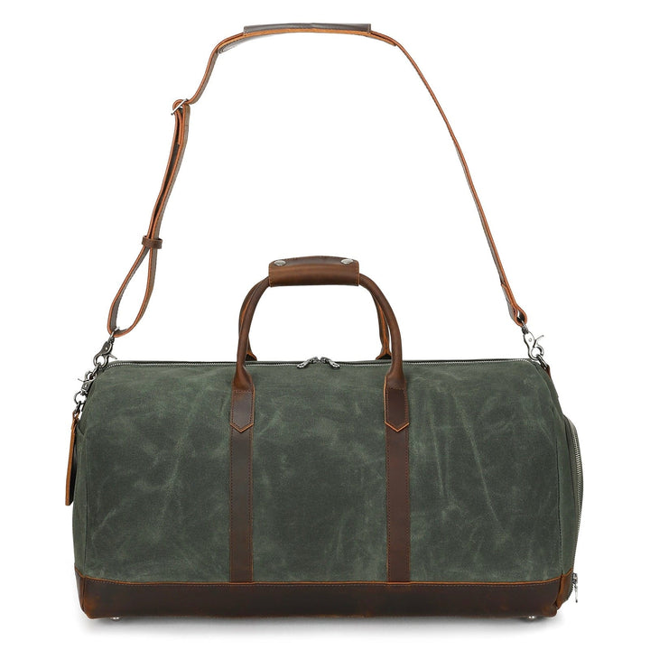 Canvas & Full-Grain Cowhide Leather Weekender Bag