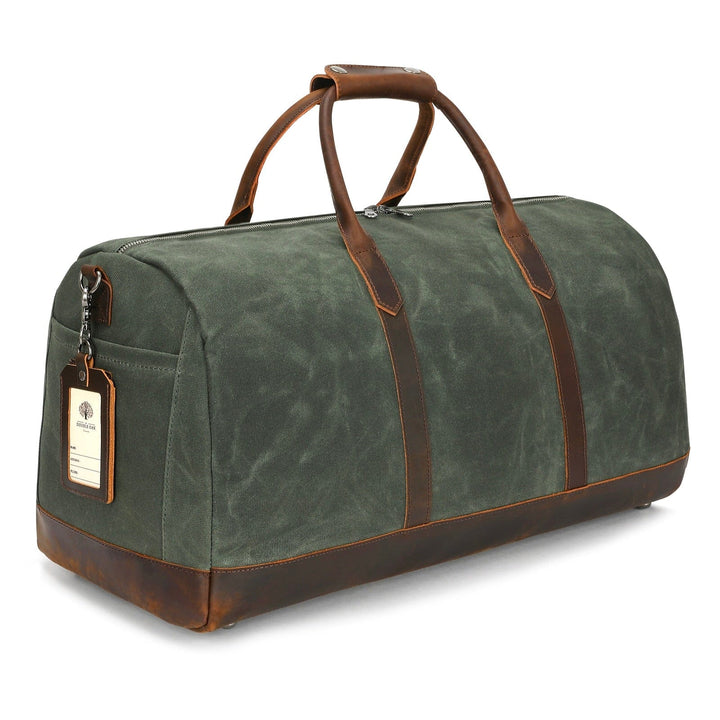 Canvas & Full-Grain Cowhide Leather Weekender Bag