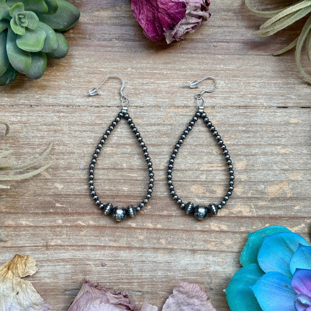 Sterling Silver Pearl Teardrop Earrings