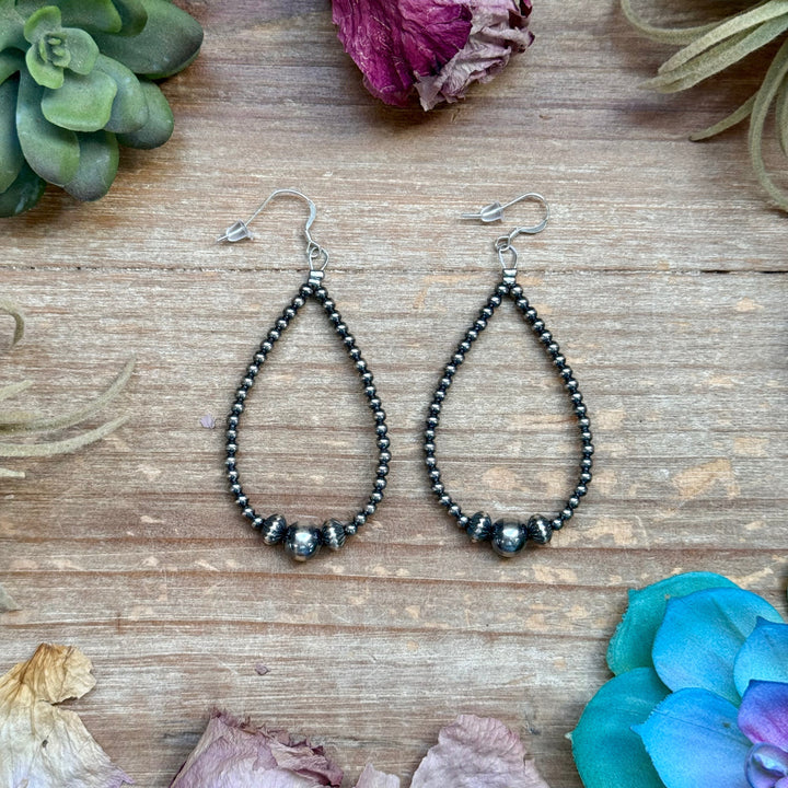 Sterling Silver Pearl Teardrop Earrings