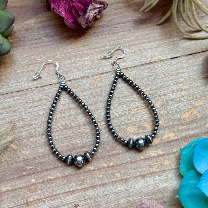 Sterling Silver Pearl Teardrop Earrings