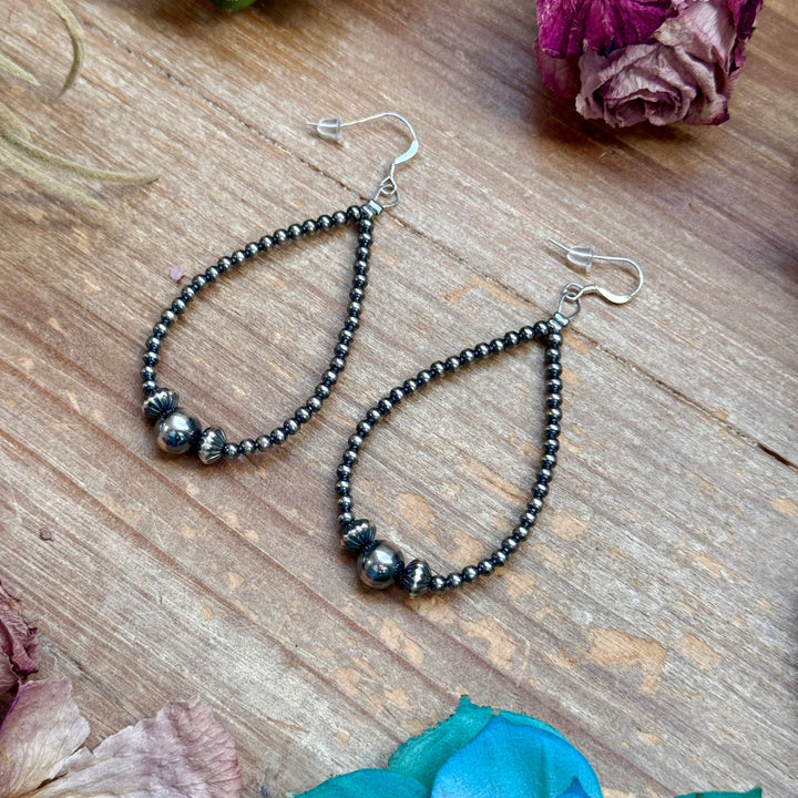 Sterling Silver Pearl Teardrop Earrings