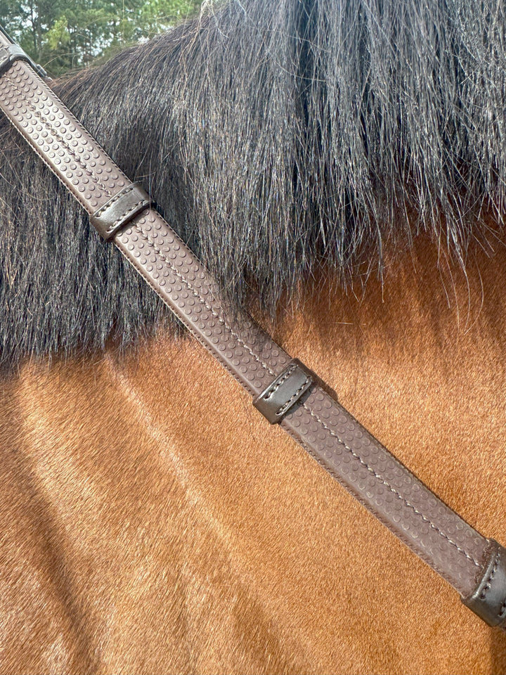 Super Grip Reins -Heavy Rubber Rein for Ultimate Grip- Hand Stops 5" (13cm) Apart CorrectConnect