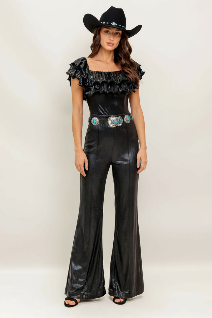 Angel Eyes Coated Woven Jumpsuit