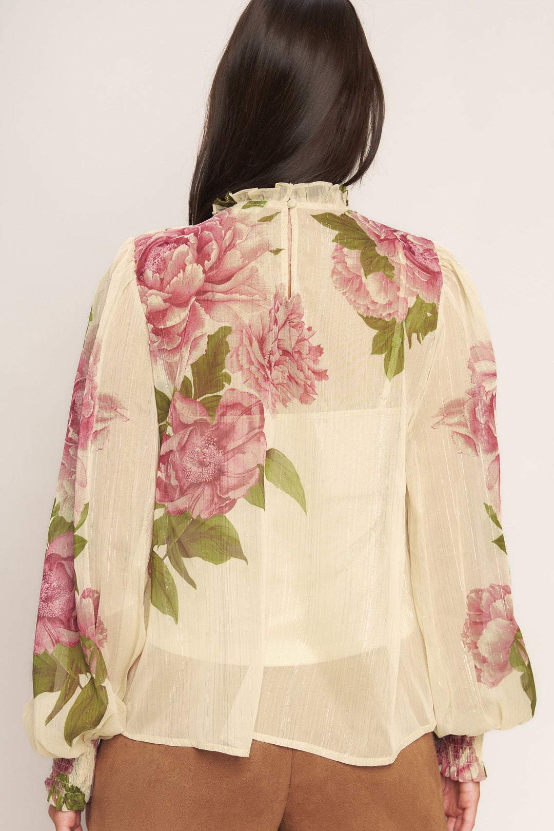 Romantic Heritage Woven Top Flying Tomato
