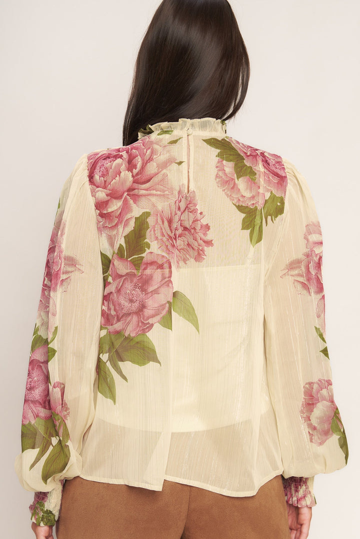 Romantic Heritage Woven Top Flying Tomato