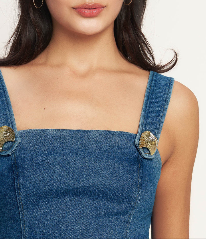 Sweet Denim Peplum Top