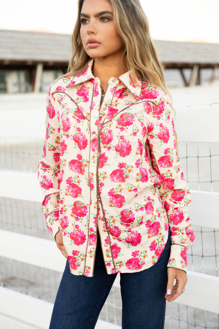 RQ Wild Rose Button Up Rodeo Quincy