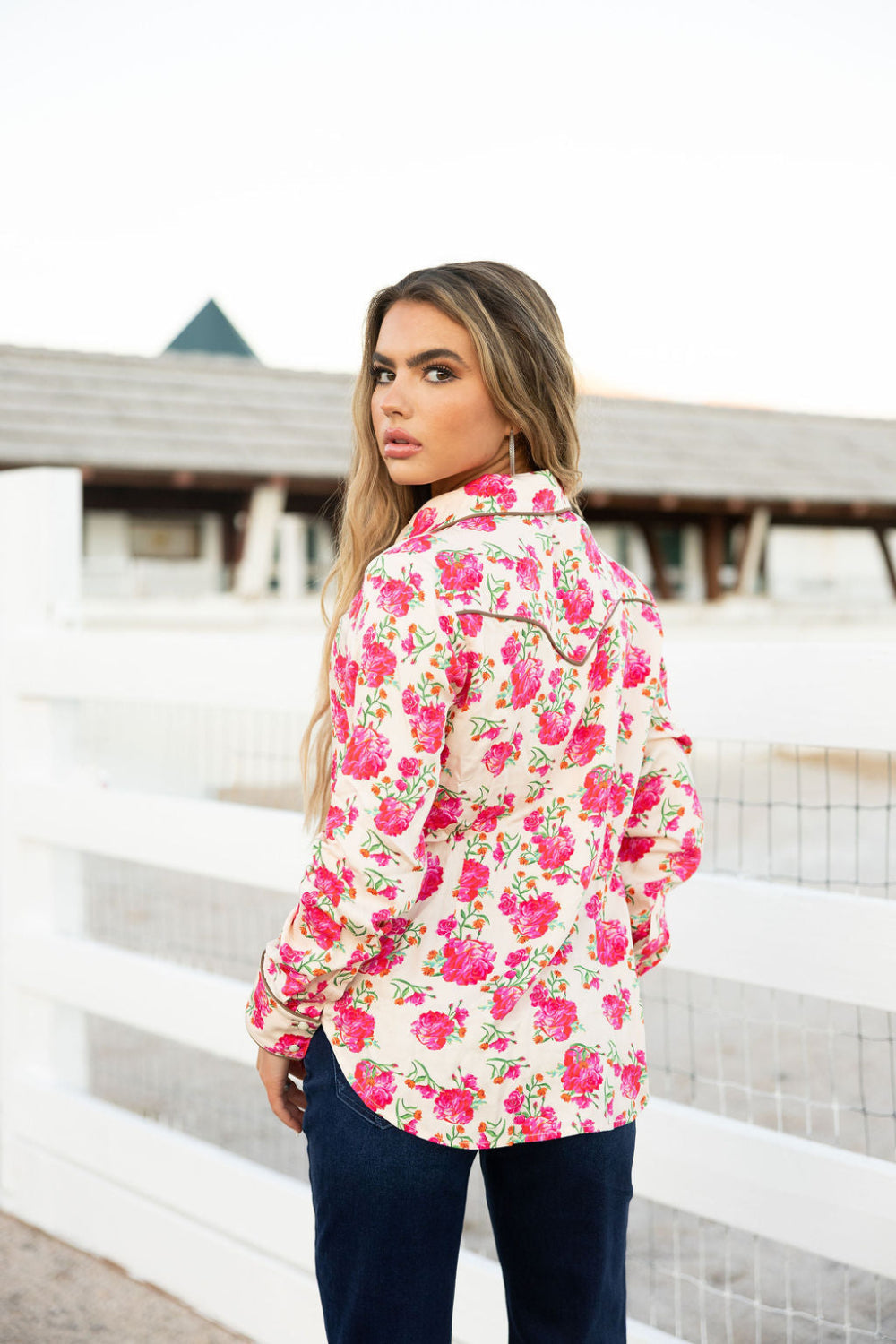 RQ Wild Rose Button Up Rodeo Quincy