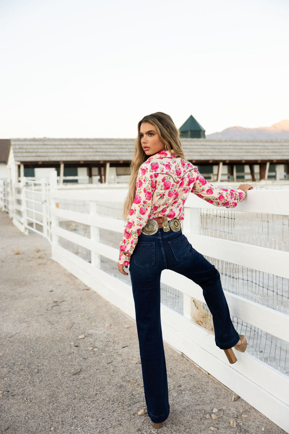 RQ Wild Rose Button Up Rodeo Quincy