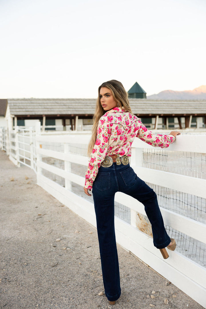 RQ Wild Rose Button Up Rodeo Quincy