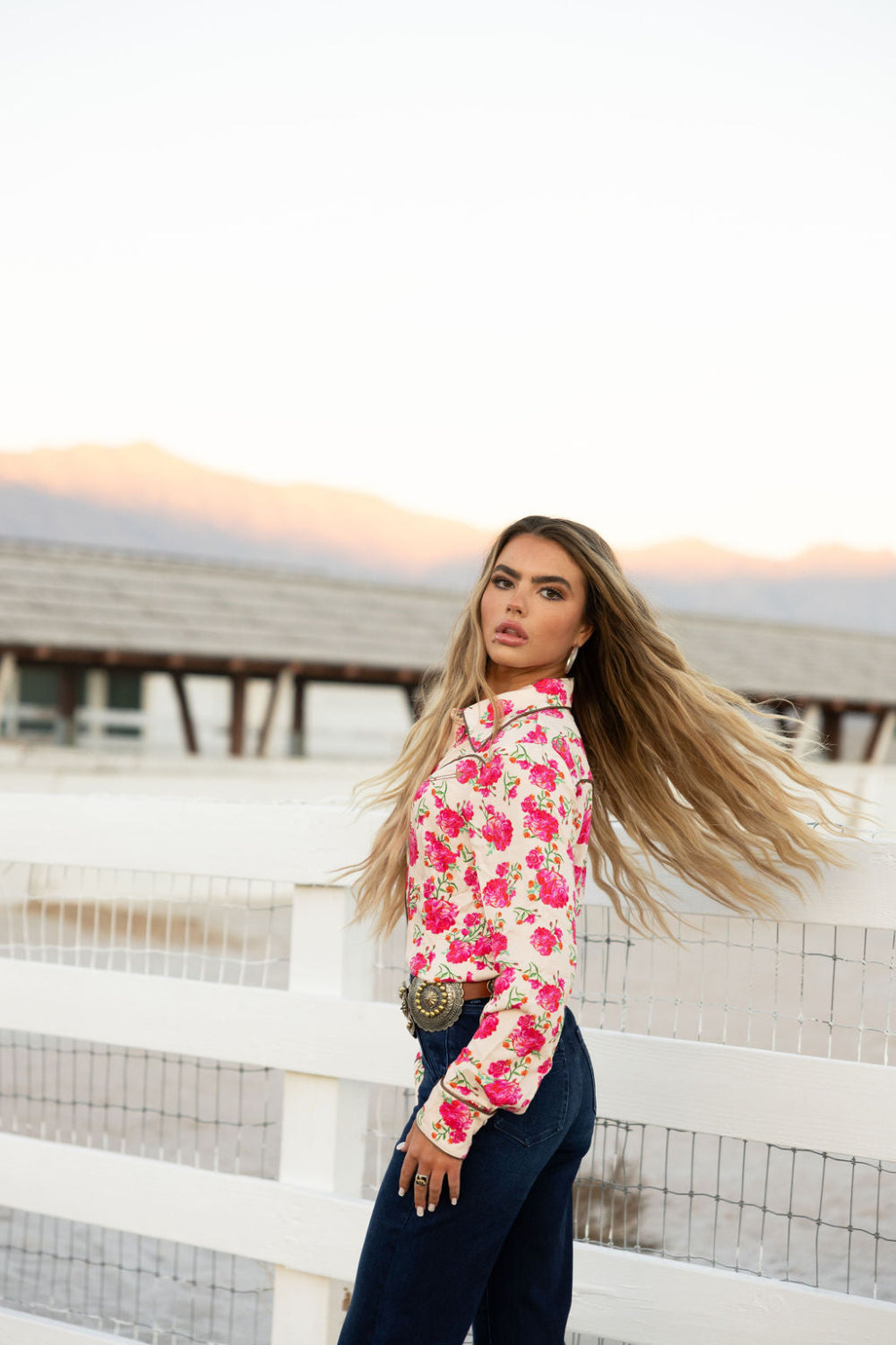 RQ Wild Rose Button Up Rodeo Quincy