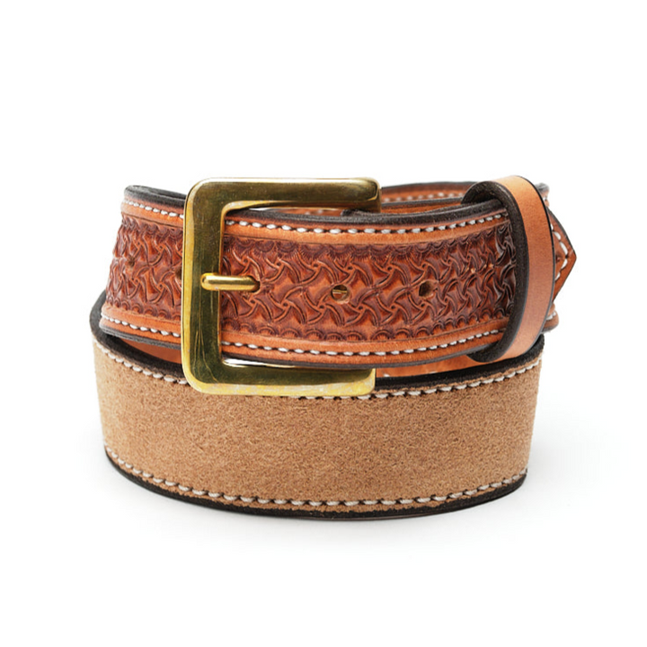 Kid's Saddle Tan Spider Combo Leather Belt