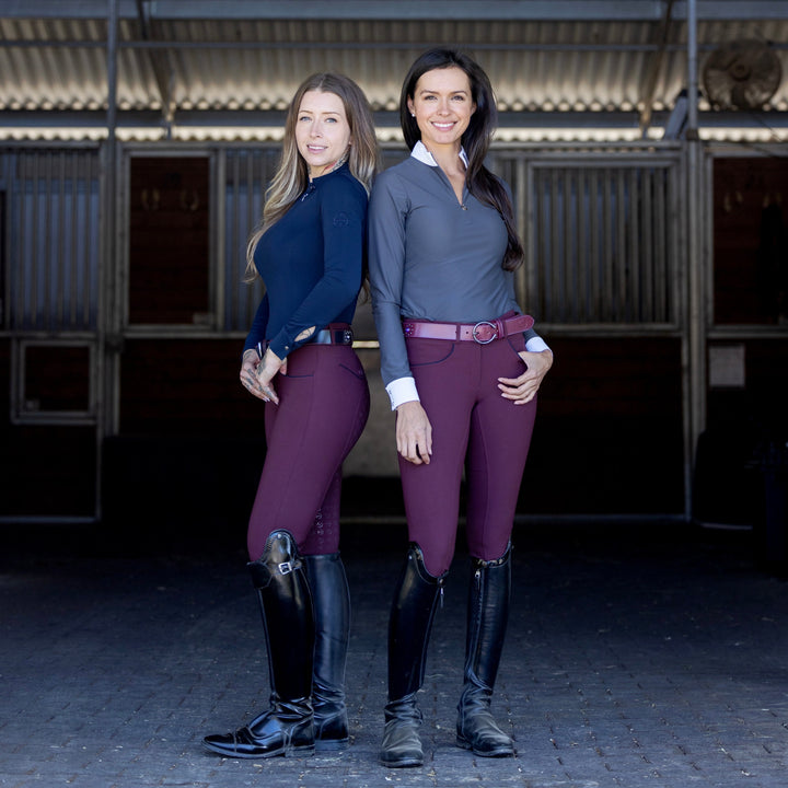 Halter Ego Evolution Knee Patch Breeches - Merlot