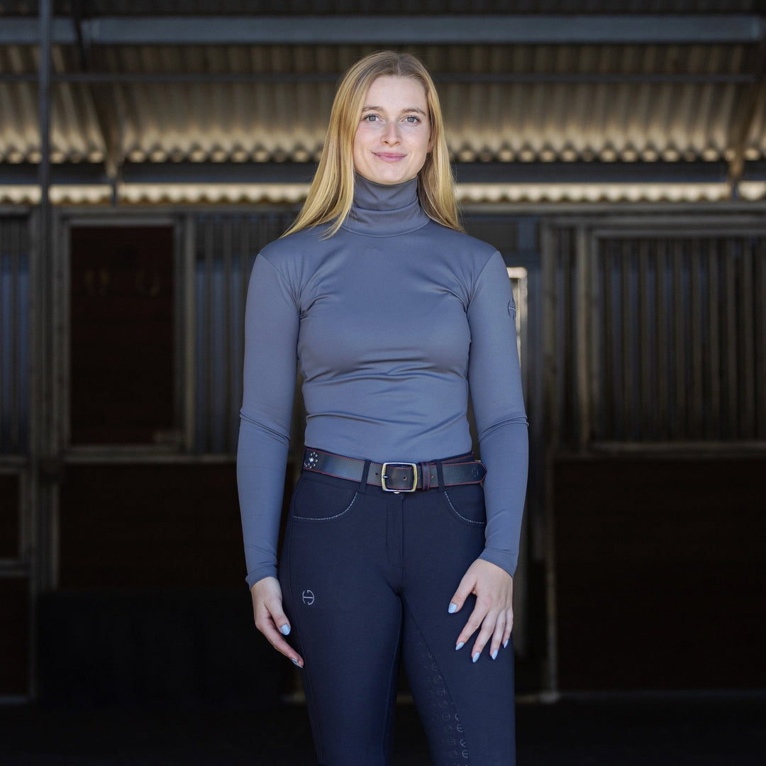 Jill - Long Sleeve Activewear Turtleneck Riding Shirt