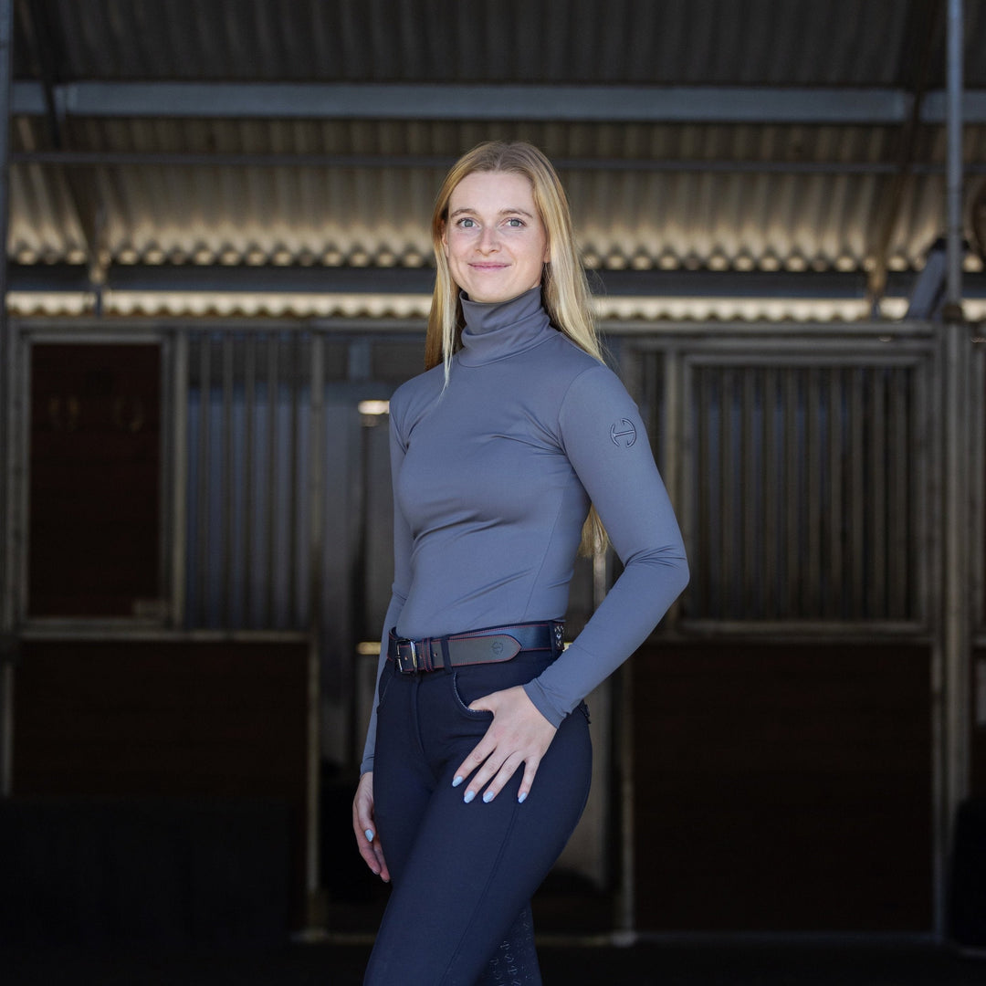 Jill - Long Sleeve Activewear Turtleneck Riding Shirt