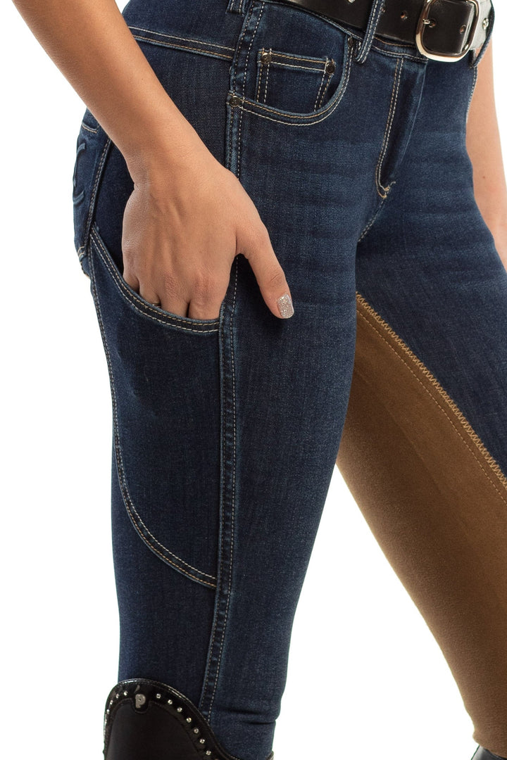 Equestrian Jean - Full Seat with Cell Phone Pocket | 4-way stretch - Vintage Wash