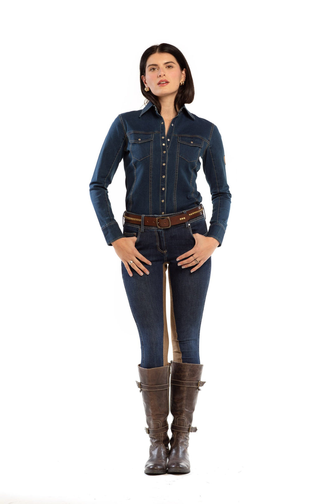 Equestrian Jean - Full Seat with Cell Phone Pocket | 4-way stretch - Vintage Wash