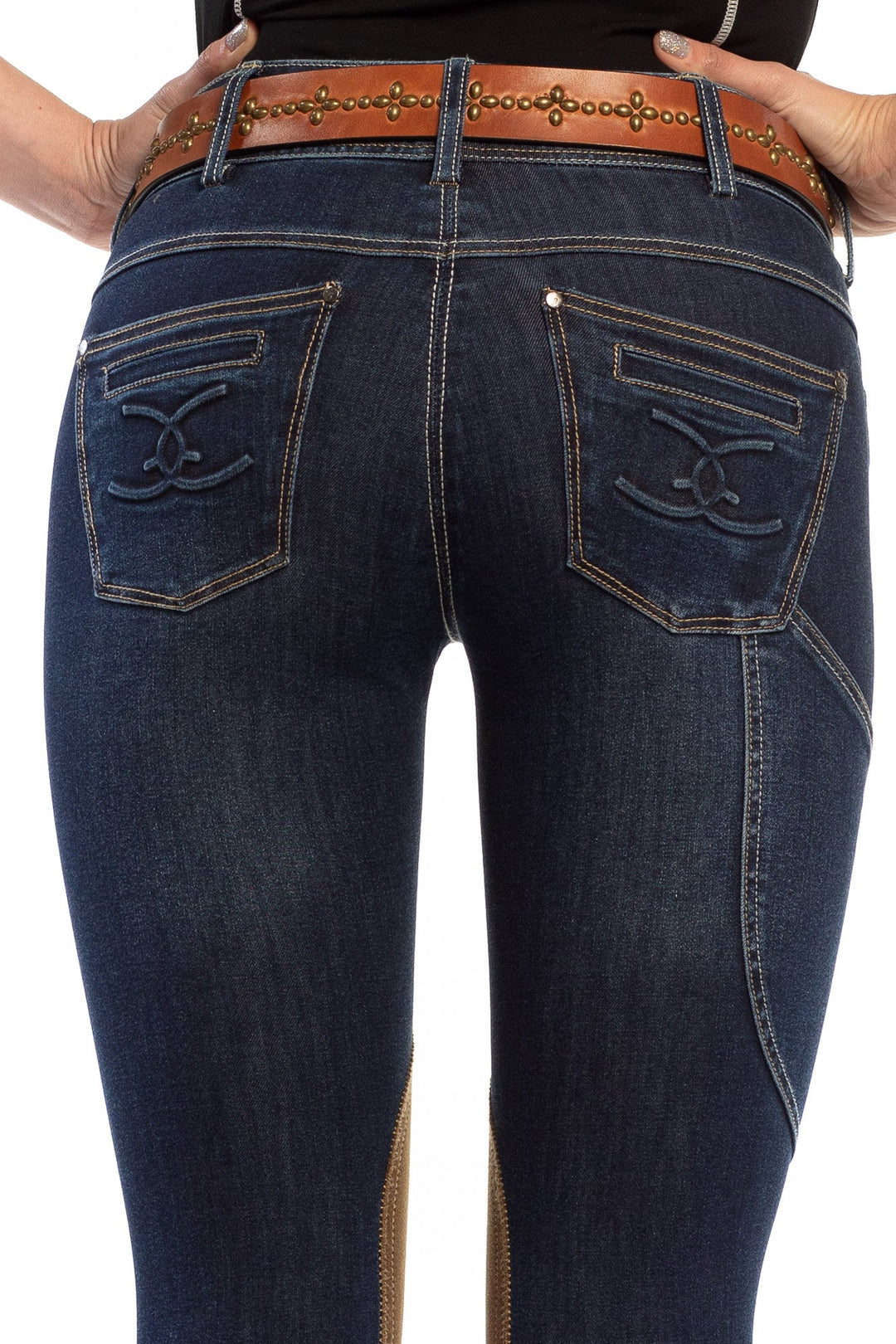 Goode Rider Equestrian Jean - Knee Patch with Cell Phone Pocket - Vintage Wash