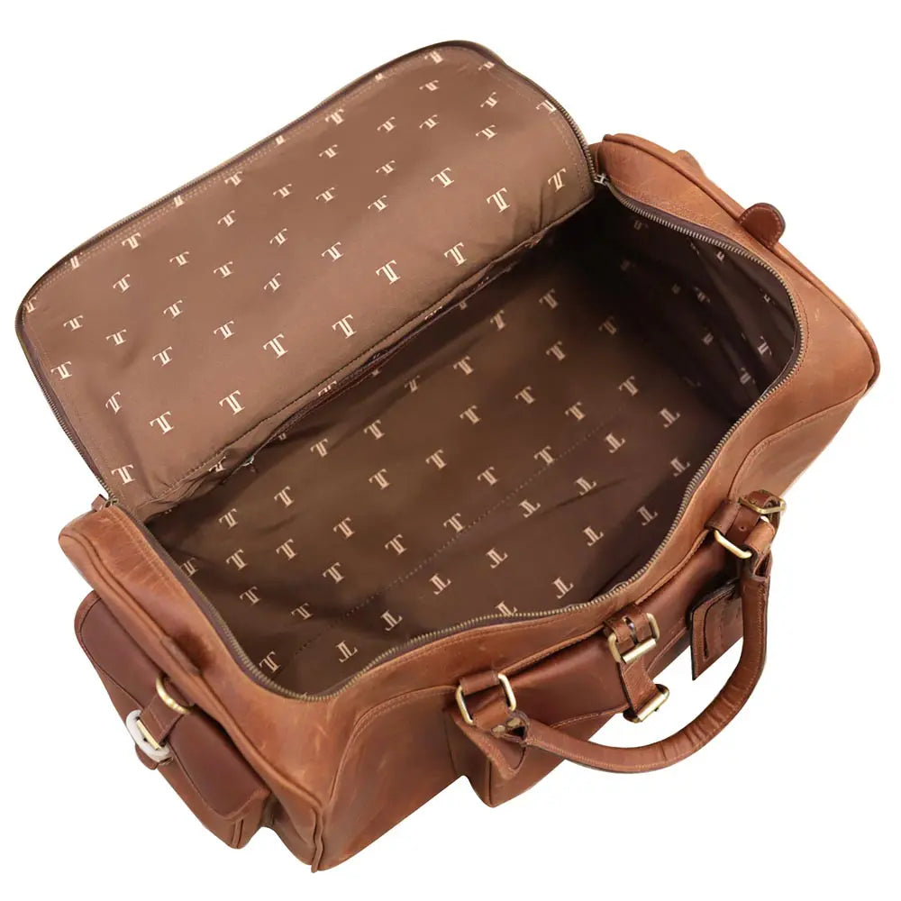 Totare Nurano Leather Weekender Bag