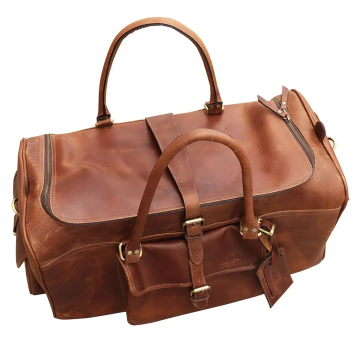Totare Nurano Leather Weekender Bag