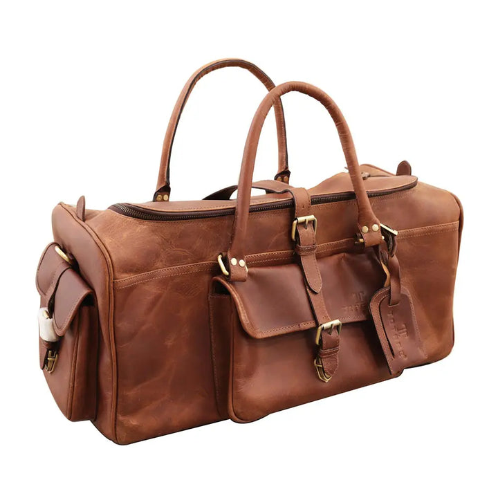 Totare Nurano Leather Weekender Bag