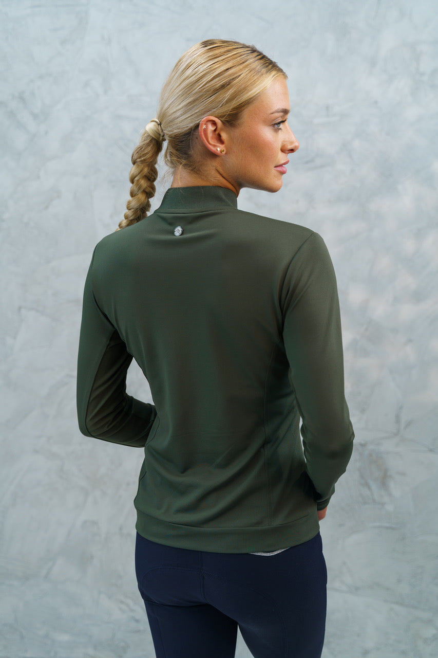 Harcour USA Pacific Womans Quarter Zip Technical Polo - Schooling Top Harcour USA